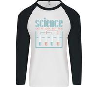 Scienza Come Religion Ateismo Atheism Evolution Uomo L/S Baseball T-Shirt