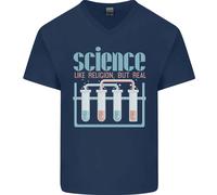 Scienza Come Religione Ateo Atei Evoluzione Maglietta In Cotone A V Per Uomo