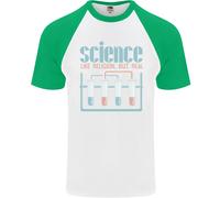Scienza Come Religione Ateo Ateismo Evoluzione Maglietta Baseball S/S Da Uomo