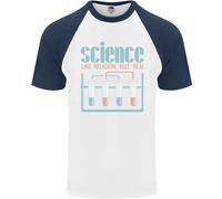 Scienza Come Religione Ateo Ateismo Evoluzione Maglietta Baseball S/S Da Uomo