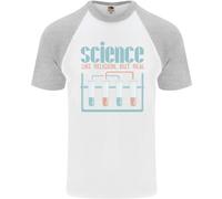Scienza Come Religione Ateo Ateismo Evoluzione Maglietta Baseball S/S Da Uomo