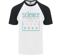 Scienza Come Religione Ateo Ateismo Evoluzione Maglietta Baseball S/S Da Uomo