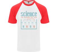 Scienza Come Religione Ateo Ateismo Evoluzione Maglietta Baseball S/S Da Uomo