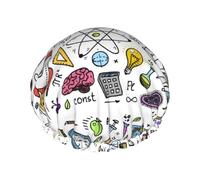 Scienza,Cuffia da doccia, cuffia da notte, doppio strato, impermeabile, elastica, riutilizzabile.