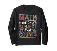 Scienza divertente Nerd Matematica L"unico soggetto che conta la matematica Maglia a Manica