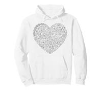 Scienza Doodle Cuore Fisica Chimica Biologia Felpa con Cappuccio