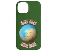Scienza Nero Blu Rosso Marte Terraforming Cartografia Custodia per iPhone 14