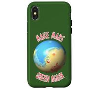 Scienza Nero Blu Rosso Marte Terraforming Cartografia Custodia per iPhone X/XS