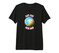 Scienza Nero Blu Rosso Marte Terraforming Cartografia Maglietta Premium