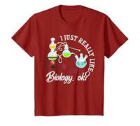 Scienza Regalo per Nerd Biologo Microbiologia Biologia Maglietta, Bambini, Mirtillo Rosso, 12 Anni