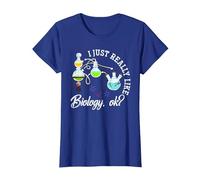 Scienza Regalo per Nerd Biologo Microbiologia Biologia Maglietta, Donna, Blu Reale, L