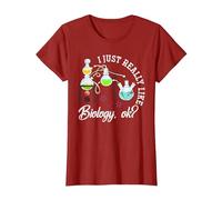 Scienza Regalo per Nerd Biologo Microbiologia Biologia Maglietta, Donna, Mirtillo Rosso, XXL