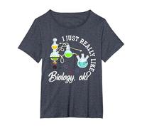 Scienza Regalo per Nerd Biologo Microbiologia Biologia Maglietta, Donna Plus-Size, Pervinca, 1X