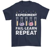 Scienza Sperimentare Fallire Ripetere Chemistry Smanettone Uomo T-Shirt 100%