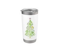 Scienza, Tech, Ingegneria Matematica Vacanza STEM Albero di Natale Bicchiere termico in acciaio inox doppia parete