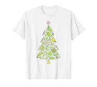 Scienza, Tech, Ingegneria Matematica Vacanza STEM Albero di Natale Maglietta