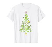 Scienza, Tech, Ingegneria Matematica Vacanza STEM Albero di Natale Maglietta con Stampa Grafica Economica
