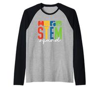 Scienza Tecnologia Ingegneria Matematica Insegnante STEM Squad Maglia con Maniche Raglan