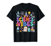 Scienza Vibes Groovy STEM Fisica Chimica Scienza Donne Maglietta
