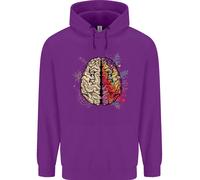 Scienza Vs Arte Cervello Arte IQ Fisica Uomo Felpa