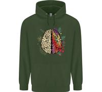 Scienza Vs Arte Cervello Arte IQ Fisica Uomo Felpa