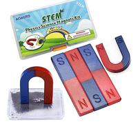 Scienze fisiche Bambini Magneti Kit Educativo Sperimentale per uso domestico, compresi bambini studenti Insegnanti con magnete a barre di puzzle/magnete a cavallo/magnete in polvere