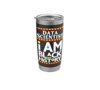 Scienziato dei dati Melanina I Am Black History Working Mom Dad Bicchiere termico in acciaio inox doppia parete