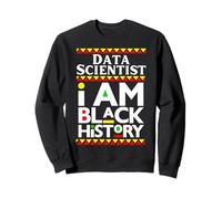 Scienziato dei Dati Melanina I Am Black History Working Mom Dad Felpa