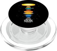 Scienziato dello spazio del sistema solare Teoria della Terra piatta Scienza divertente PopSockets PopGrip per MagSafe