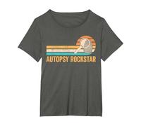 Scienziato Forense Autopsia Rockstar Maglietta, Donna Plus-Size, Asfalto, 1X