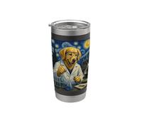 Scienziato Golden Retriever Art Dog Science Lab Experiment Bicchiere termico in acciaio inox doppia parete
