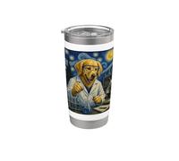 Scienziato Golden Retriever Art Dog Science Lab Experiment Bicchiere termico in acciaio inox doppia parete