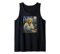 Scienziato Golden Retriever Art Dog Science Lab Experiment Canotta