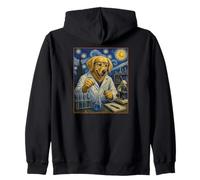 Scienziato Golden Retriever Art Dog Science Lab Experiment Felpa con Cappuccio