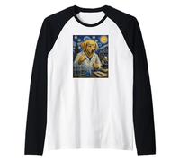 Scienziato Golden Retriever Art Dog Science Lab Experiment Maglia con Maniche Raglan