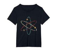 Scienziato Idea Regalo Chimico Atomo Chimica Maglietta, Donna Plus-Size, Nero, 1X