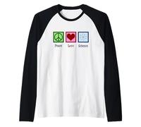 Scienziato Sveglio della Scienza dell'amore della Pace Maglia con Maniche Raglan