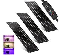 SciFiVisi 3 lampade a LED a spettro completo, 405 LED per piante con 3 modalità di illuminazione, lampada per piante da appartamento Grow Light con timer, 10 tipi di luminosità