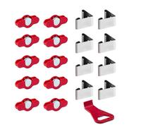 Scilm Kit 10 Ganci Magnetici e 8 Ganci Piedino per Zoccolo da Cucina - Compatibile con i piedini da 28 a 30 mm di Diametro e regolo con diametro da 49 a 50 mm - Leva per Sgancio Zoccolo inclusa