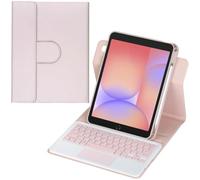 SCIMIN, custodia girevole a 360 gradi con tastiera Bluetooth per Samsung Galaxy Tab S10 FE (SM-X520/X526B) / Tab S10 Lite (SM-X400/X406B) - tastiera trackpad rimovibile e supporto girevole