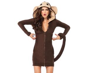 Scimmia accogliente Costume Leg Avenue Donne Brown Taglia M
