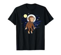Scimmia Astronauta Spazio Amante Animali Luna Ragazzi Ragazze Bambini Maglietta