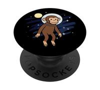 Scimmia Astronauta Spazio Amante Animali Luna Ragazzi Ragazze Bambini PopSockets PopGrip Adesivo