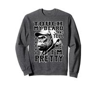 Scimmia Barba Divertente Tocca la mia Barba dimmi Che Sono Felpa