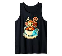 Scimmia Carina in Tazza di caffè, Scimmie Amore Canotta