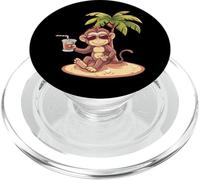 Scimmia Carina Sulla Spiaggia | Vacanze Viaggi PopSockets PopGrip per MagSafe
