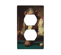 Scimmia che gioca a biliardo copertura interruttore luce copertura decorativa 1 banda piastra da parete per cucina stanza bagno dimensioni 7 x 11,4 cm