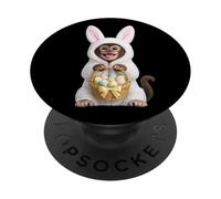 Scimmia che indossa un coniglietto pasquale divertente costume PopSockets PopGrip Adesivo