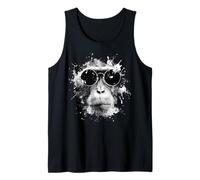 Scimmia con Occhiali da Sole Stile Grunge Hipster Canotta