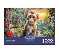 Scimmia del giardino 1000 Pezzi Gioco Di Puzzle A Rompicapo in Carta Superiore Per Momenti in Famiglia Piccola scimmia che Fa Anche Una Magnifica Decorazione E Un Regalo Apprezzato 38x26cm/1000pcs